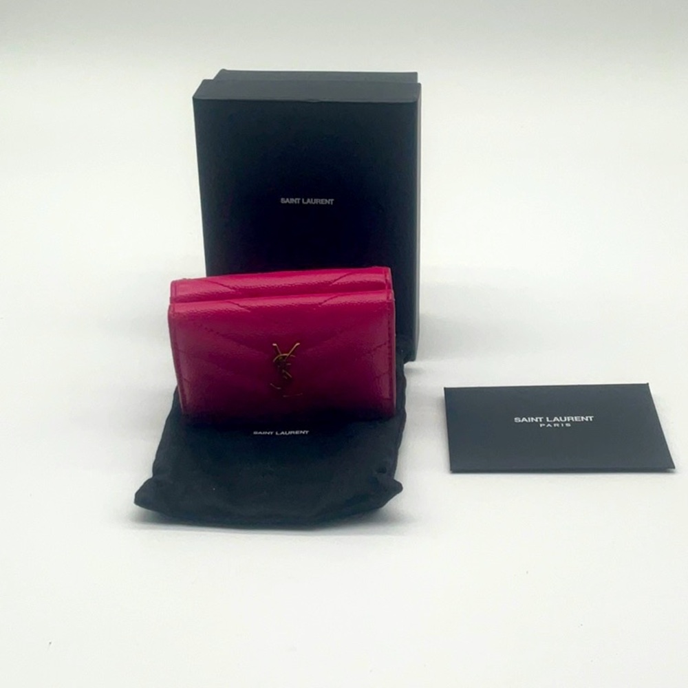 0287JPL-YSL Pink Compact Wallet
